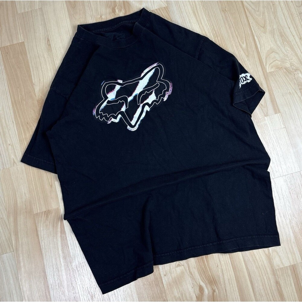 Men’s Fox Racing Graphic T-Shirt / Black / Size Large / Y2K / Summer